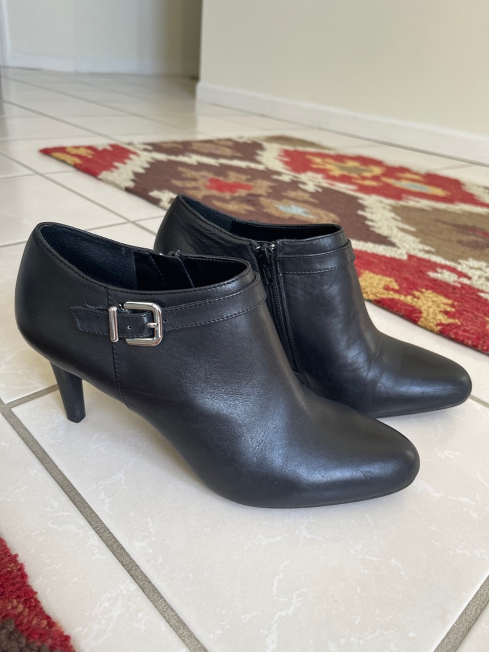 Antonio Melani “Neta” Heeled Ankle Booties with Buckle Detail 10